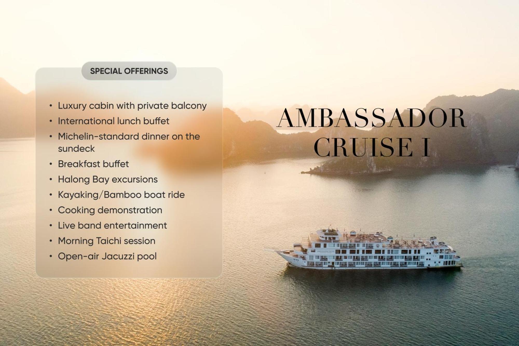 ホテル Ambassador Cruise Halong Bay ハロン エクステリア 写真